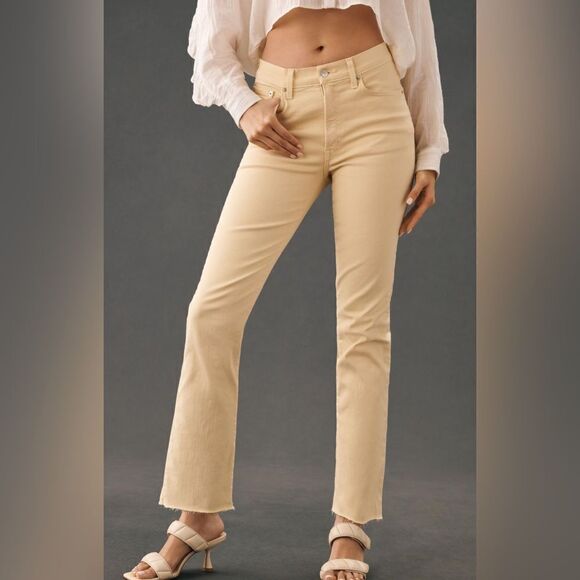 NWT EDWIN Women’s Bree High Rise Straight Leg Ankle Jean Color Tan - Size 25 - Picture 2 of 9